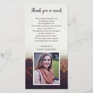 Misty Landscape - Foto - Sympathie Hartelijk dank Bedankkaart