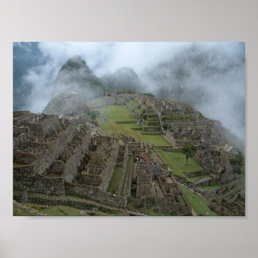 "Misty Machu Picchu" 14x10,5 poster (Voorkant)