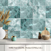 Misty Marble Abstract Pattern Light Teal ID705c Tegeltje