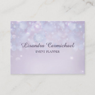 Misty Mauve Bokeh Event Planner Visitekaartjes