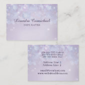 Misty Mauve Bokeh Event Planner Visitekaartjes (Voorkant / Achterkant)