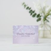 Misty Mauve Bokeh Event Planner Visitekaartjes (Staand voorkant)