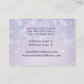 Misty Mauve Bokeh Event Planner Visitekaartjes (Achterkant)
