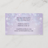Misty Mauve Bokeh Event Planner Visitekaartjes (Achterkant)