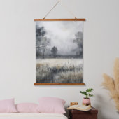Misty Meadow Landschap Hangend Wandkleed (Slaapkamer)