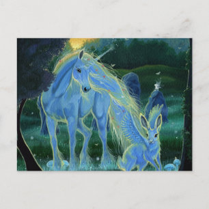 "Misty Midsummers Morning" Unicorn-Briefkaart Briefkaart