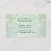 Misty Mint Bokeh Event Planner Visitekaartjes (Achterkant)