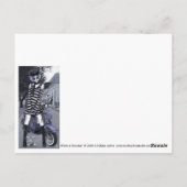 Misty Mod Moped Scooter Urban Tiger Fairy Briefkaa Briefkaart (Achterkant)