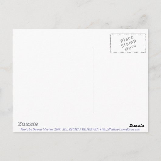 Misty Moon Over de Columbia Briefkaart (Achterkant)