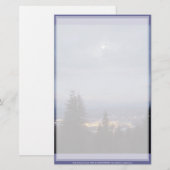 Misty Moon Over de Columbia Briefpapier (Voorkant / Achterkant)