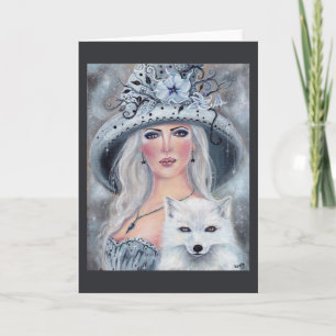 Misty moonflower witch en vos card van Renee Kaart