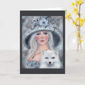 Misty moonflower witch en vos card van Renee Kaart (Gele Bloem)