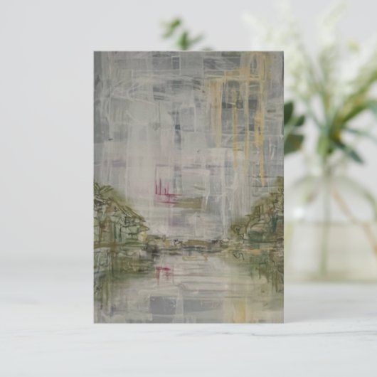 Misty Morning Abstract Landschap notitiekaarten (Staand voorkant)