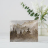 Misty morning at the valley briefkaart (Staand voorkant)