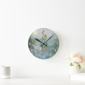 Misty Morning Beach seahorse anchor nautical Ronde Klok (Huis)