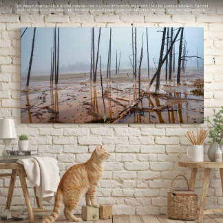 Misty Morning beroemd gemaakt door Yellowstone Canvas Afdruk