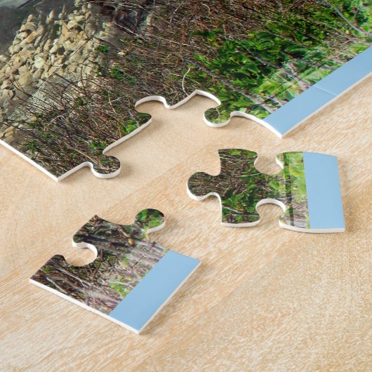 Misty Morning bij Nobska Point - Cape Cod MA Legpuzzel (Zijkant)