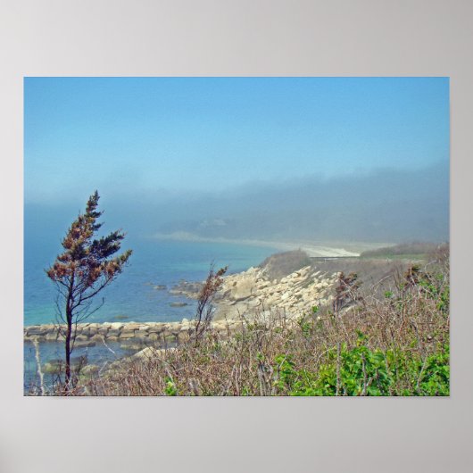 Misty Morning bij Nobska Point - Cape Cod MA Poster (Voorkant)