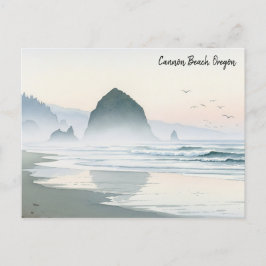 Misty Morning Cannon Beach Oregon Briefkaart