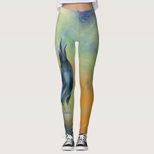 Misty Morning Crow Leggings (Voorkant)