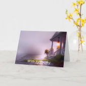 Misty Morning Front Porch  sympathie Kaart (Gele Bloem)