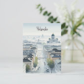 Misty Morning Helsinki Finland Reizen Briefkaart (Staand voorkant)