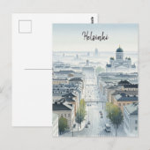 Misty Morning Helsinki Finland Reizen Briefkaart (Voorkant / Achterkant)