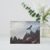 Misty Morning in de bergen Briefkaart (Staand voorkant)