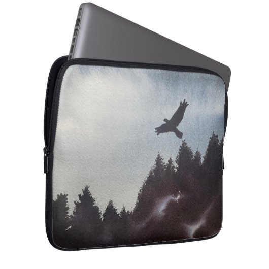 Misty Morning in de bergen Laptop Sleeve (Voorkant Rechts)