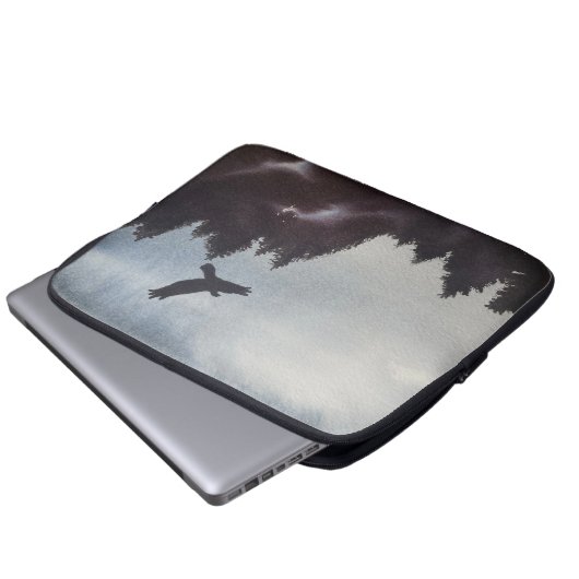 Misty Morning in de bergen Laptop Sleeve (Voorkant onderkant)