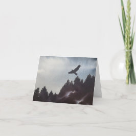 Misty Morning in de bergen Notecard Feestdagen Kaart