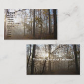 Misty Morning in het bos Visitekaartje (Voorkant / Achterkant)