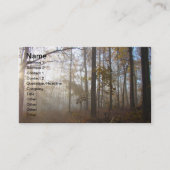 Misty Morning in het bos Visitekaartje (Voorkant)