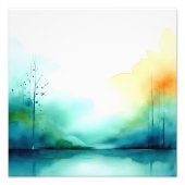 Misty Morning Lake Foto Afdruk (Voorkant)