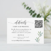 Misty Morning Meadow Wedding Details RSVP Kaartje (Staand voorkant)