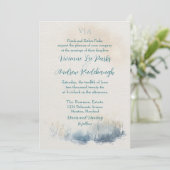 Misty Morning Meadow Wedding Invitation Kaart (Staand voorkant)