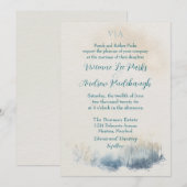 Misty Morning Meadow Wedding Invitation Kaart (Voorkant / Achterkant)