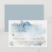 Misty Morning Meadow Wedding RSVP Kaartje (Voorkant / Achterkant)