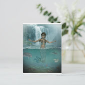 Misty Morning Mermaid Briefkaart (Staand voorkant)
