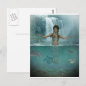 Misty Morning Mermaid Briefkaart (Voorkant / Achterkant)