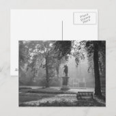 Misty Morning op het plein Briefkaart (Voorkant / Achterkant)