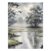 Misty Morning River Foto Afdruk (Voorkant)