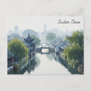 Misty Morning Suzhou China Reizen Briefkaart