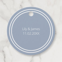 Misty Morning Wedding Favor Labels met Anchor