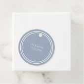 Misty Morning Wedding Favor Labels met Anchor (In situ)