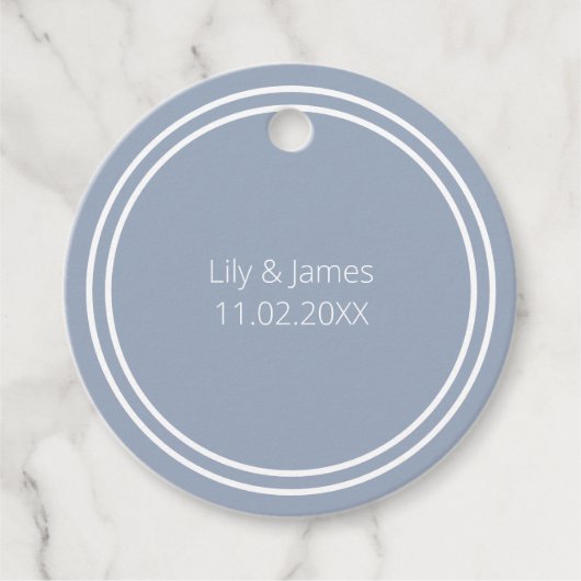 Misty Morning Wedding Favor Labels met Anchor (Voorkant)