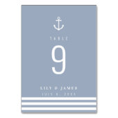 Misty Morning Wedding Table Card met Anchor Kaart (Achterkant)