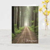 Misty Morning Woodland Path Kaart (Gele Bloem)