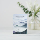 Misty Mountain aangepaste sieraden display Kaart Visitekaartje (Staand voorkant)