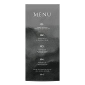Misty Mountain Black Waterverf bruiloft Menu